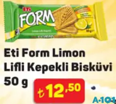 ETİ FORM LİMON LİFLİ KEPEKLİ BİSKÜVİ 50 G